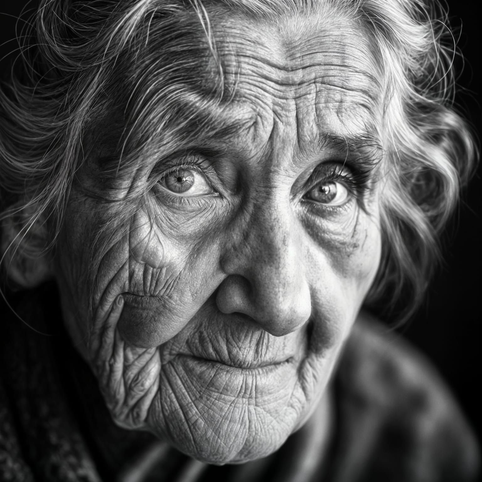 Timeless Northern European Woman in Black and White