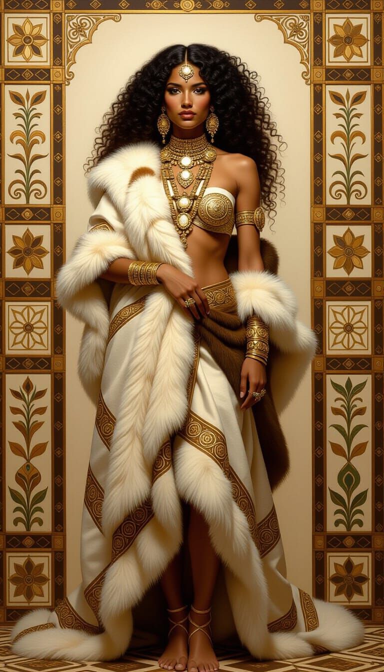 Prehistoric Princess in Gold and Gemstone Jewelry