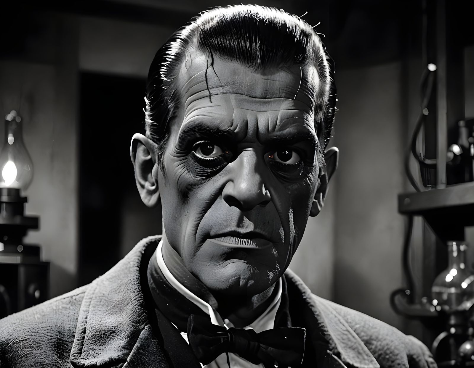 Classic Horror Icon in Dark Photorealism