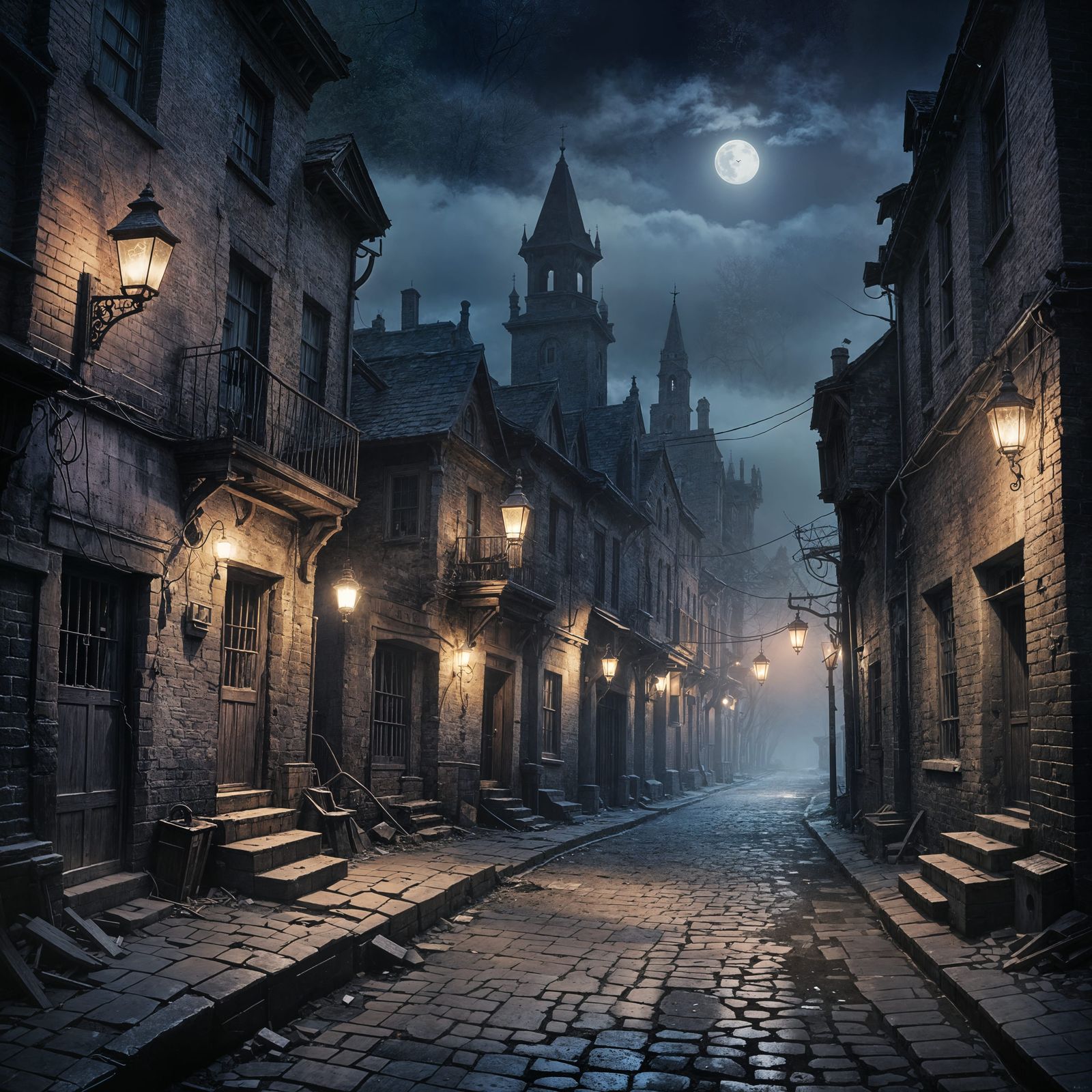 Sinister Isolated Town of Elderbrook in Fantasy Art