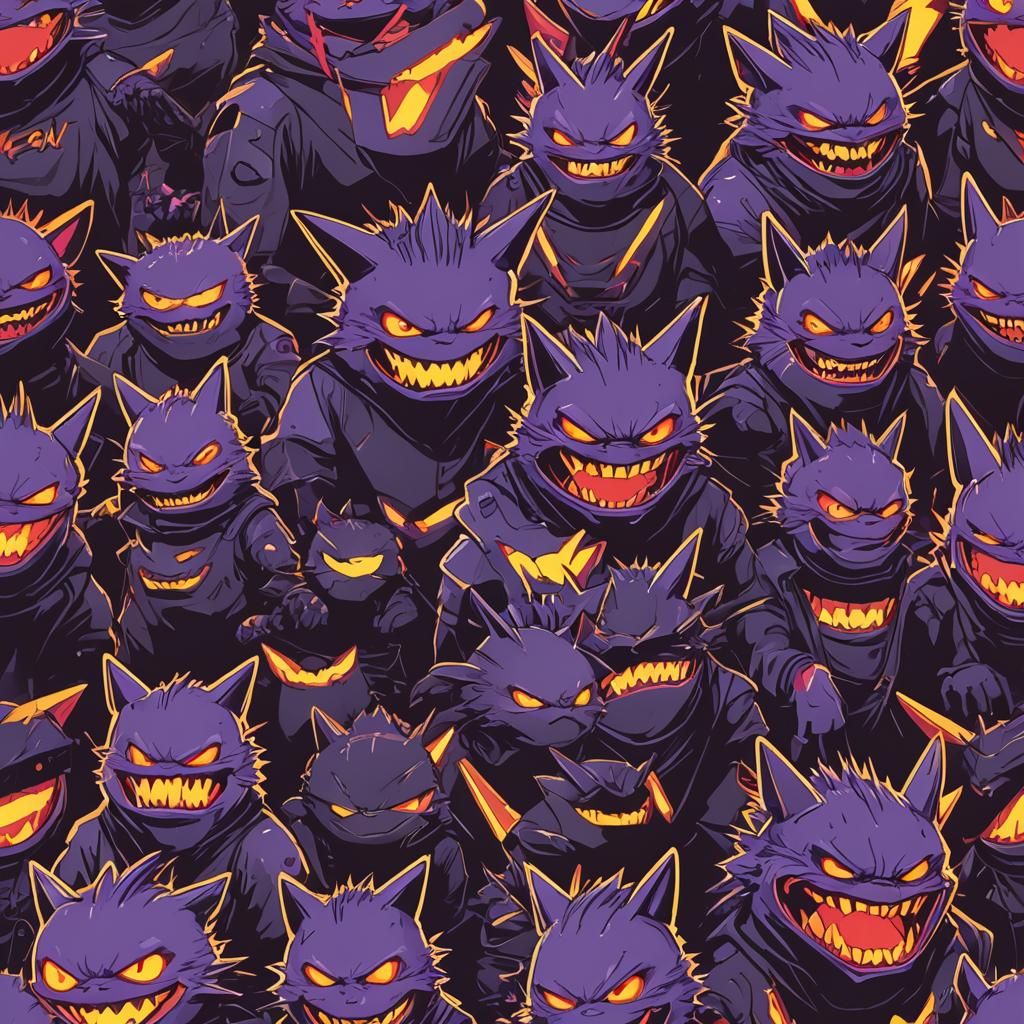 Gengar in Cyberpunk 2099 Neon Style