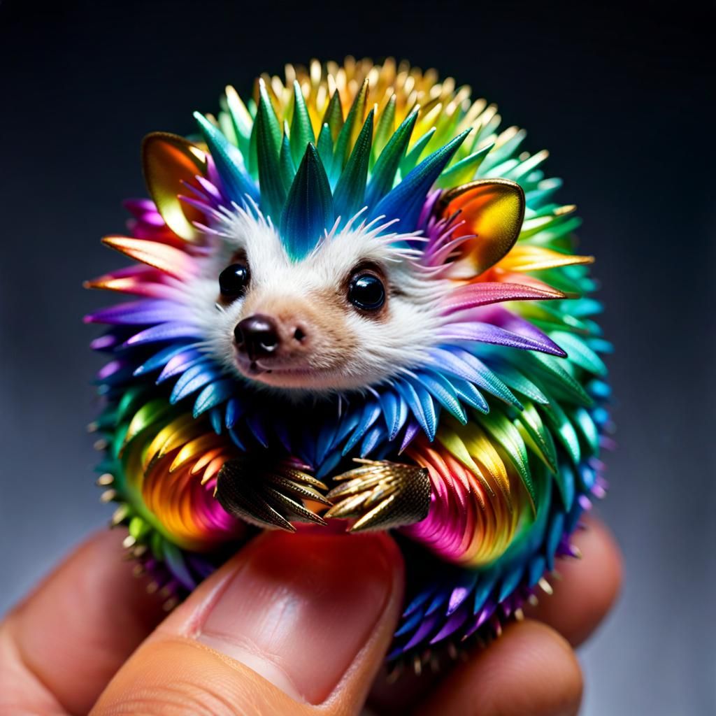 rainbow hedgehog