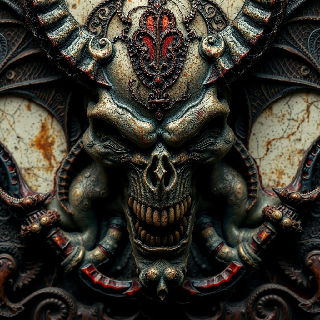 Diabolical Encaustic Photograph in High Resolution