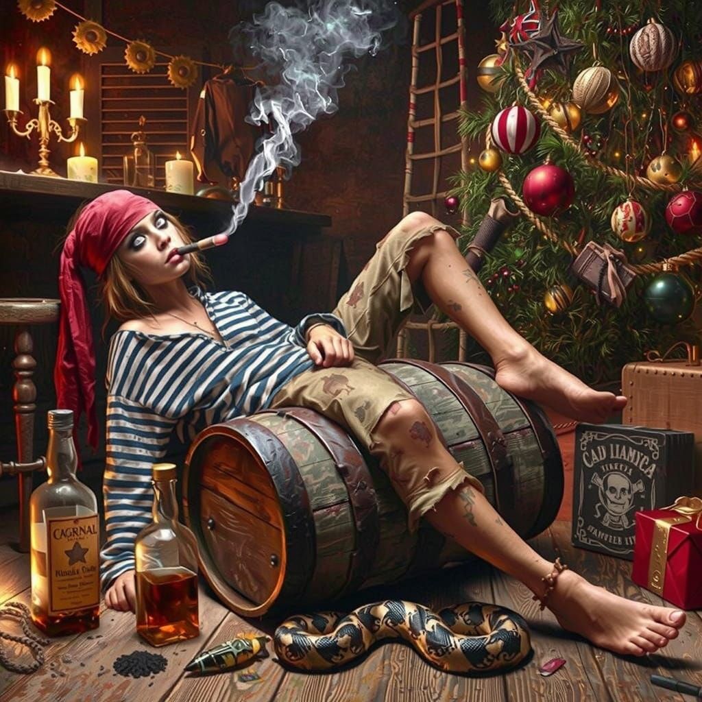 Pirate at Rest in Moody, Atmospheric Scene