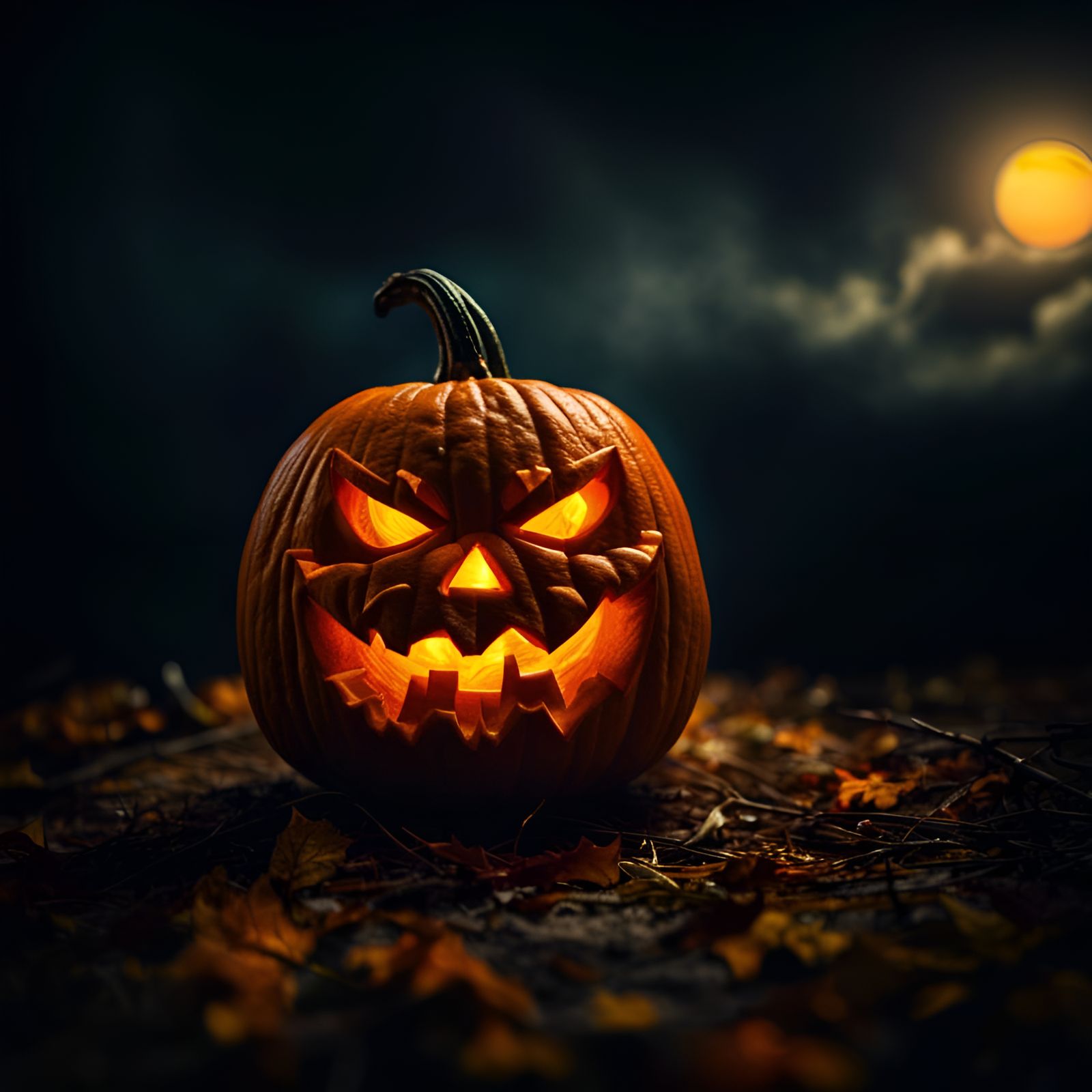 Hyperrealistic Jack-o'-Lantern for Halloween