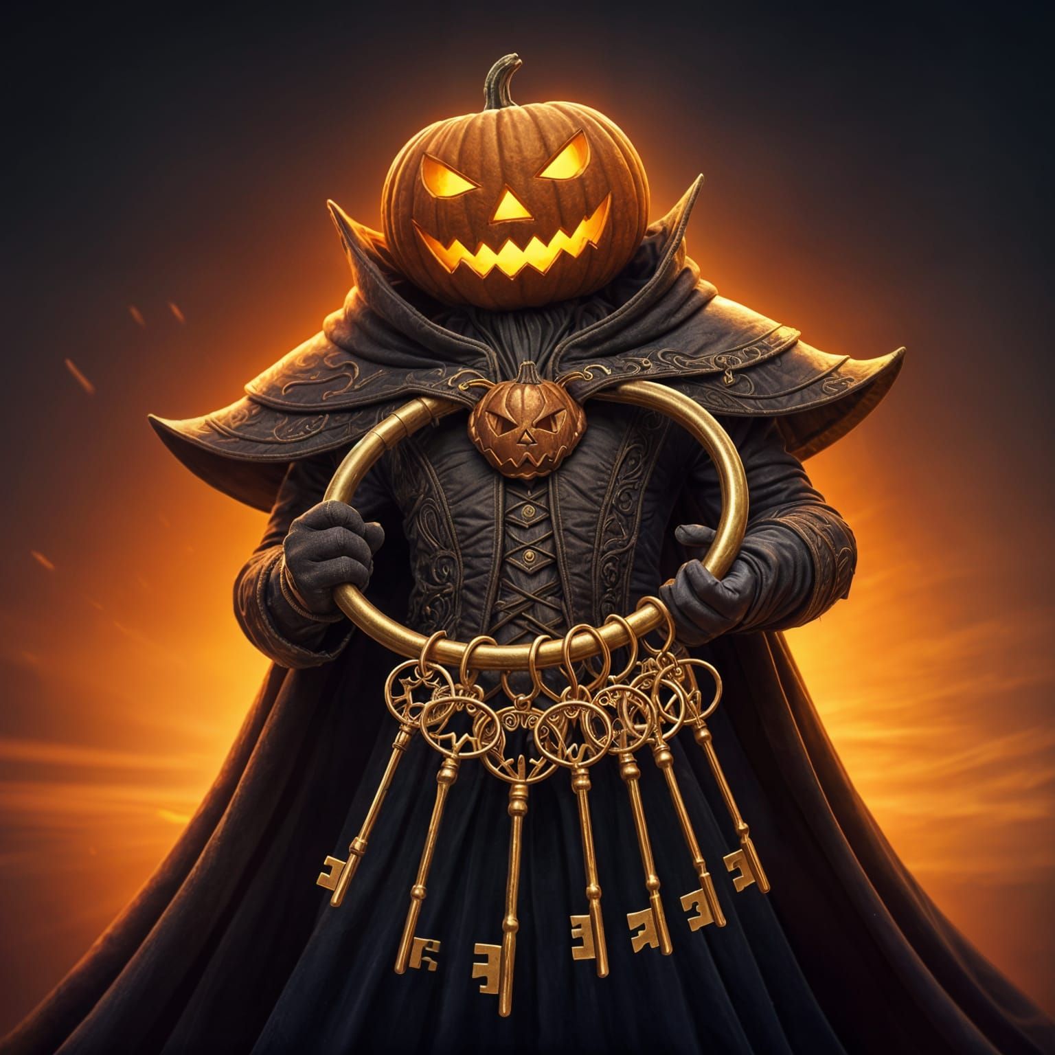 Pumpkin Head Keeper of the Seven Keys