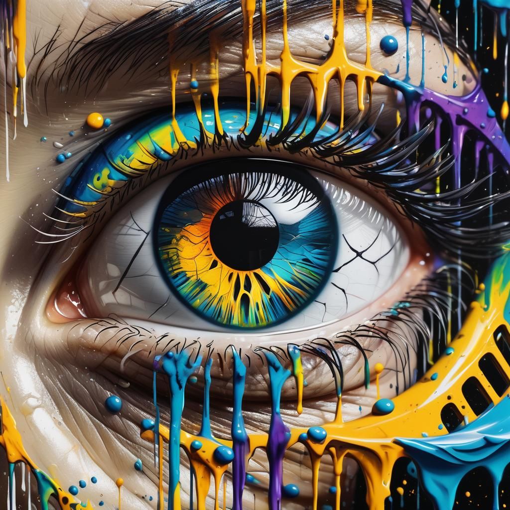 DNA Eye: Graffiti Art in Polychromatic Detail