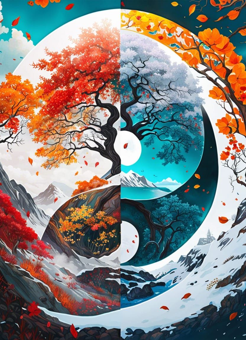 Yin Yang of Seasons: Manhwa Double Exposure