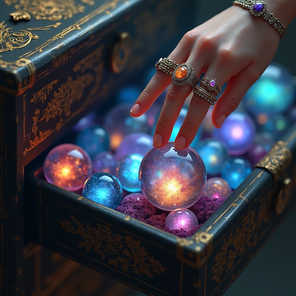 Ornate Drawer Reveals Miniature Universes