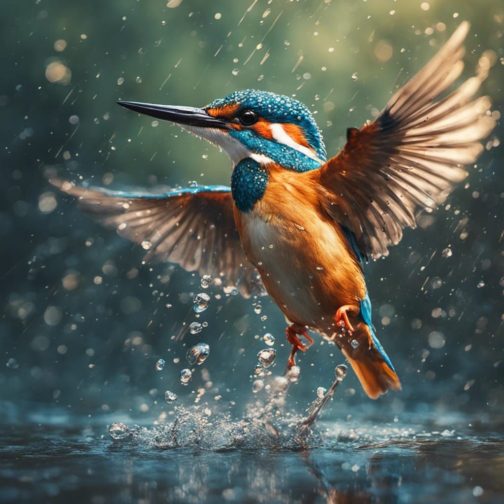 Kingfisher in Flight