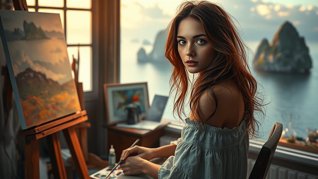 Ethereal Archipelago in Soft Pastel Hues