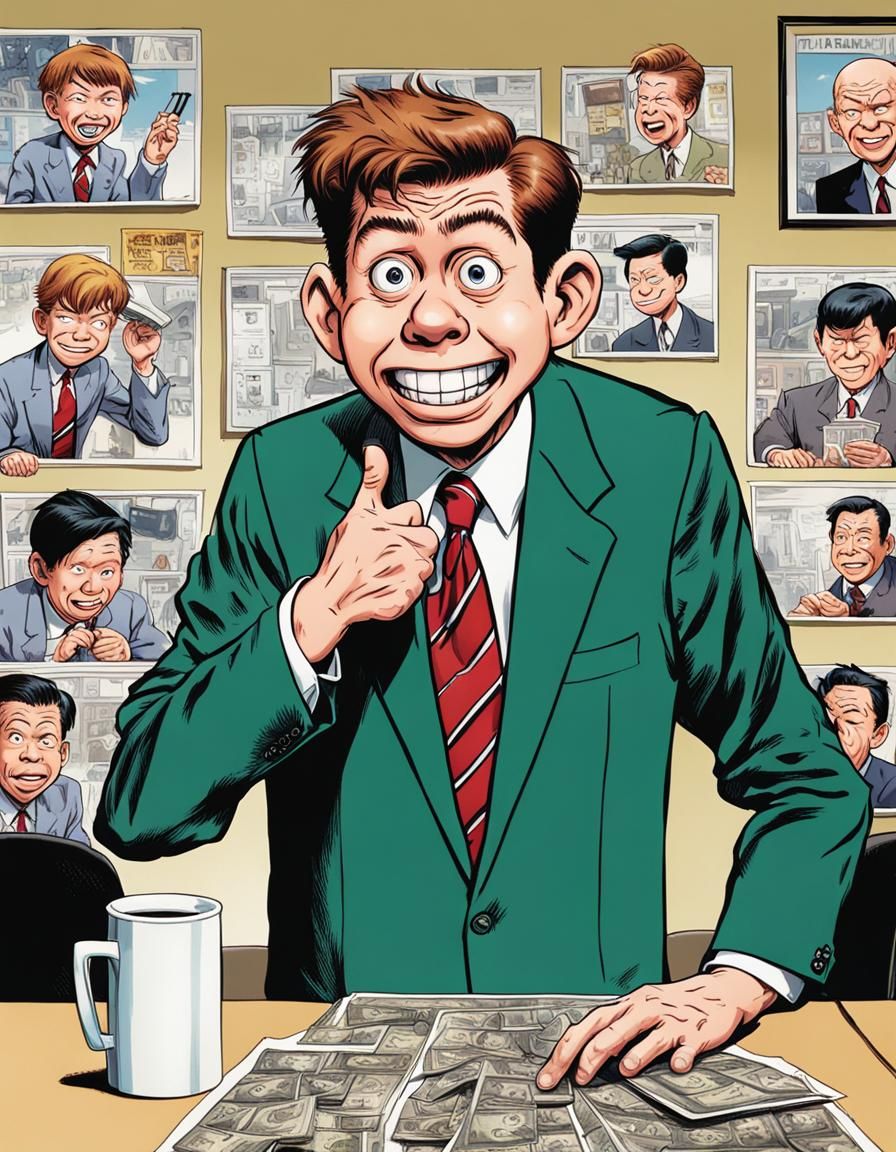 Alfred E. Neuman Asks 'What Me Worry?' in Anime Style