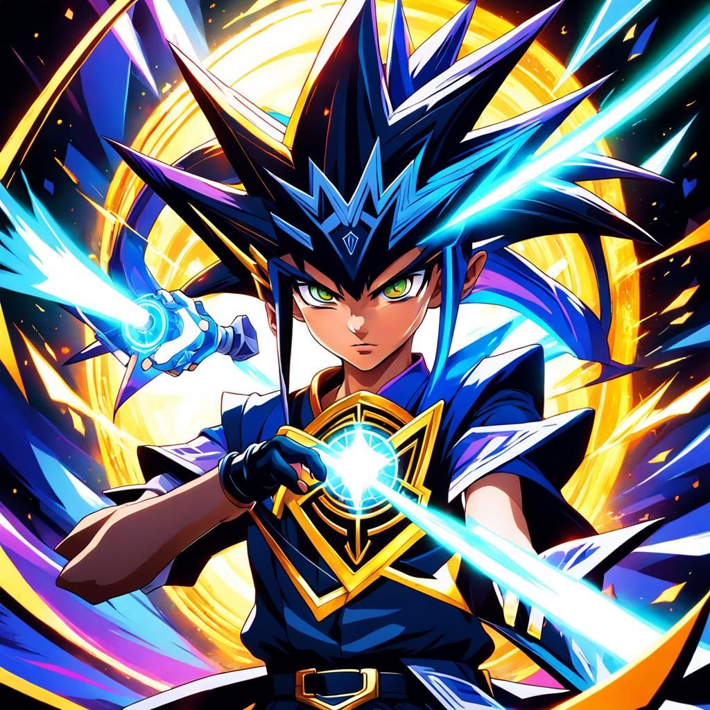 Anime Girl Summons Black Star: 3D Anime Art