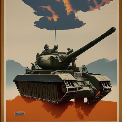 Epic Propaganda Poster of 1st Tank Division