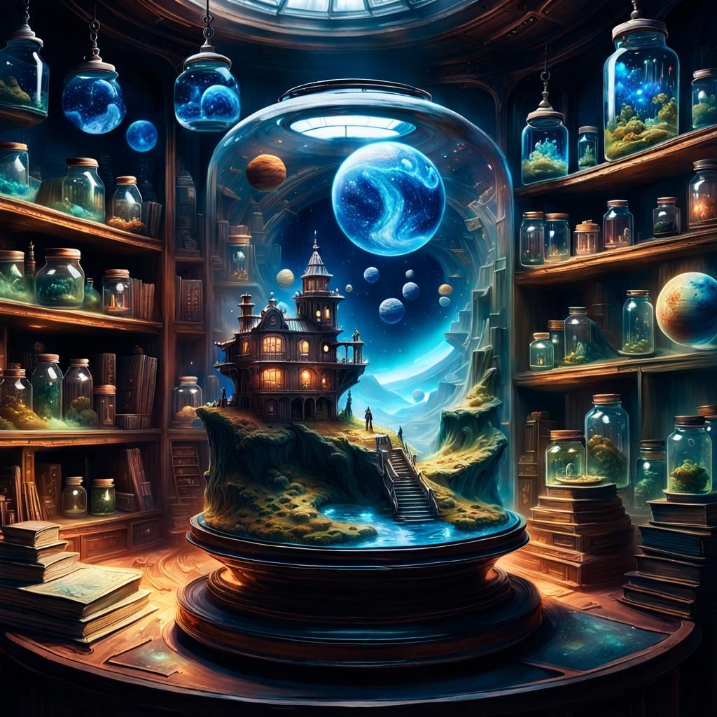 Sci-Fi Wonderland: Miniature Worlds in Jars