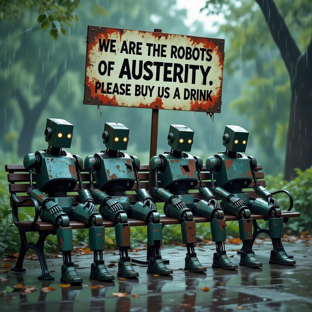 Dystopian Robots of Austerity in Industrial Style