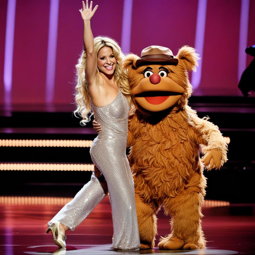 Shakira as Fozzie Bear: A Whimsical Cosplay