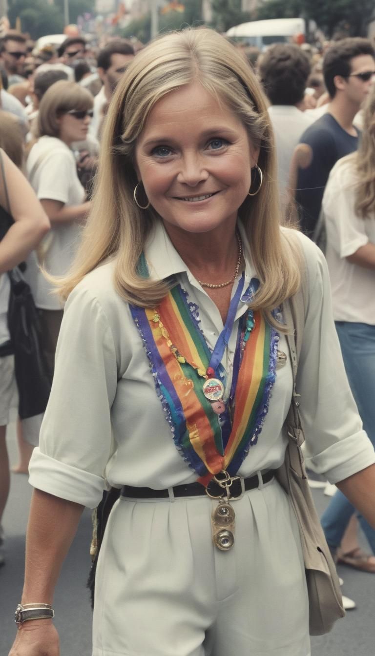 Marcia Brady Celebrates at Gay Pride Event