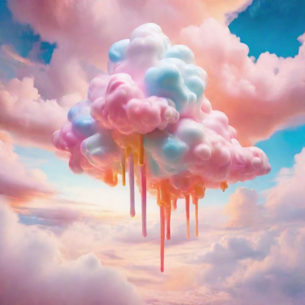 God with Fudgsicle in Surreal Heaven