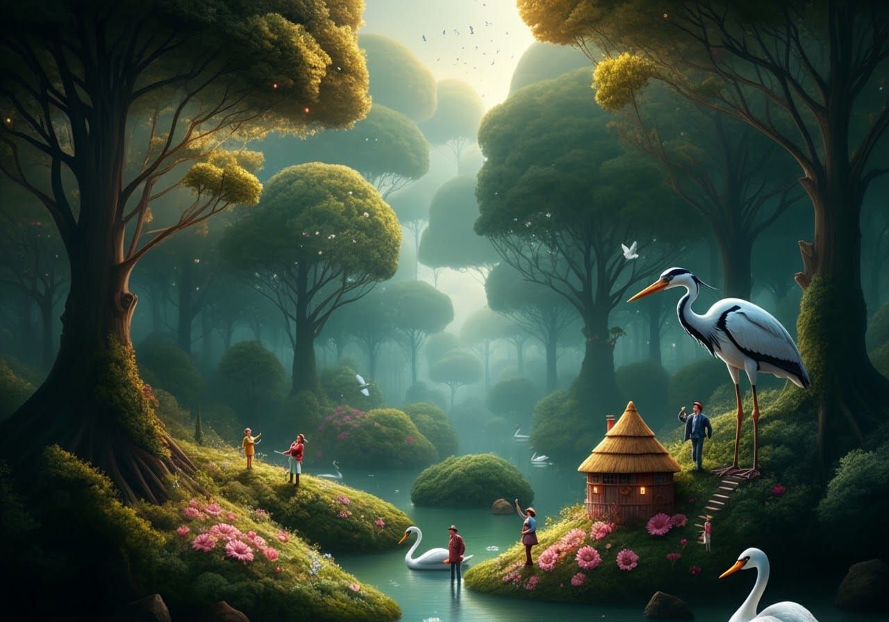 Miniature People's Adventure in Giant Wonderland