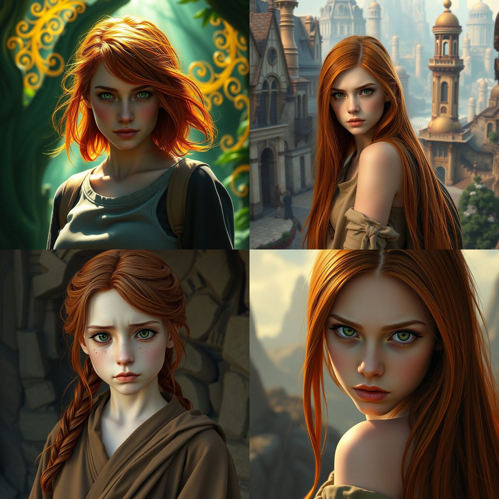 Ginger-haired Teenager in Detailed Fantasy Art