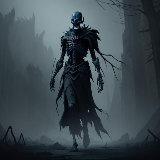 Eerie Dark Fantasy Humanoid in Tuxedo