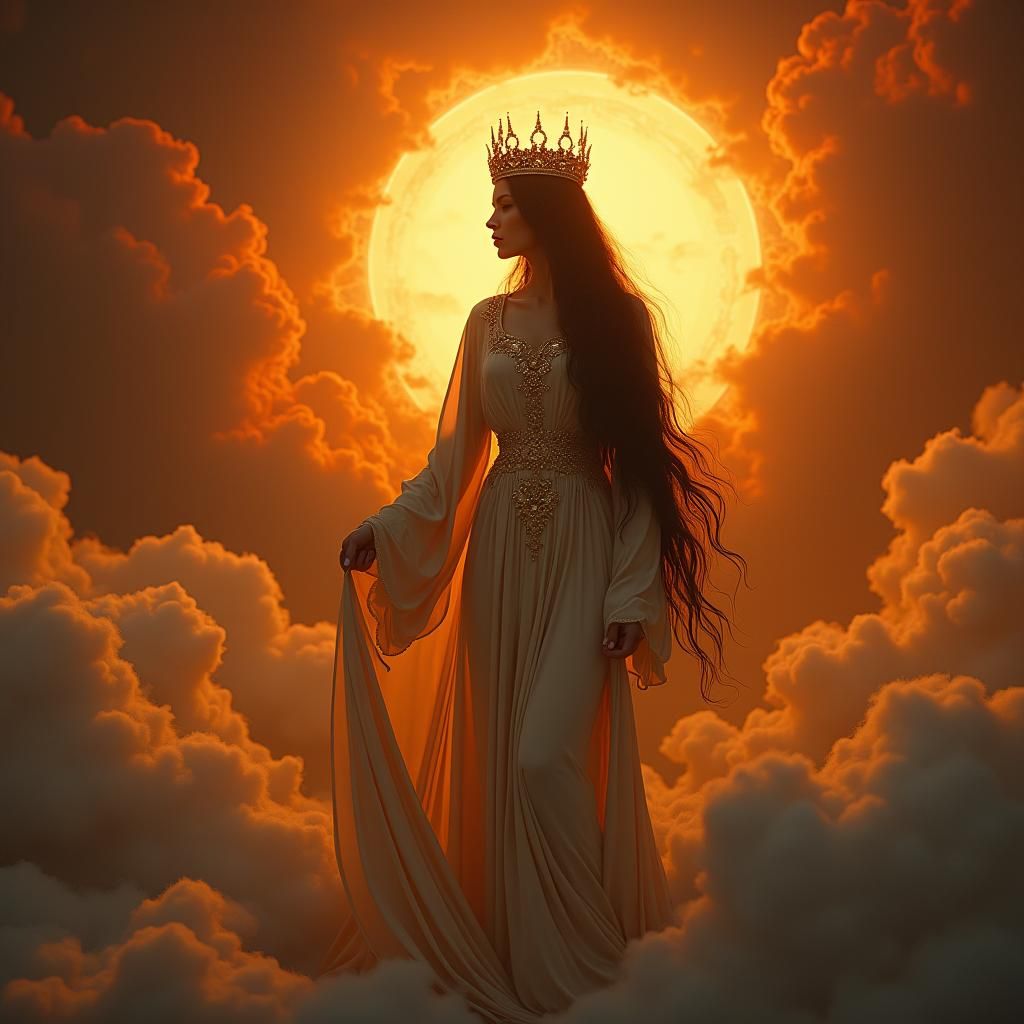 Ethereal Goddess in Radiant Light: Fantasy Concept Art