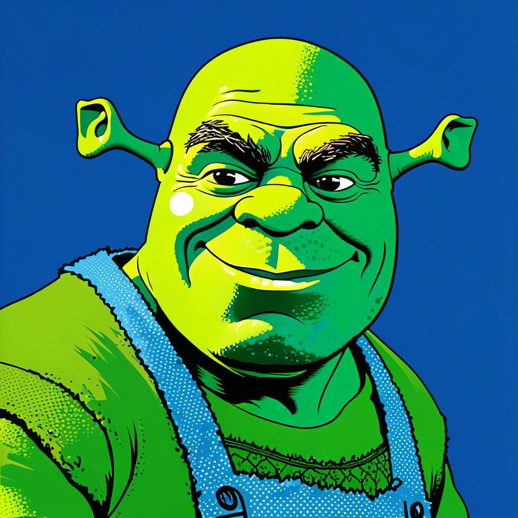 Shrek Pop Art Screen Print