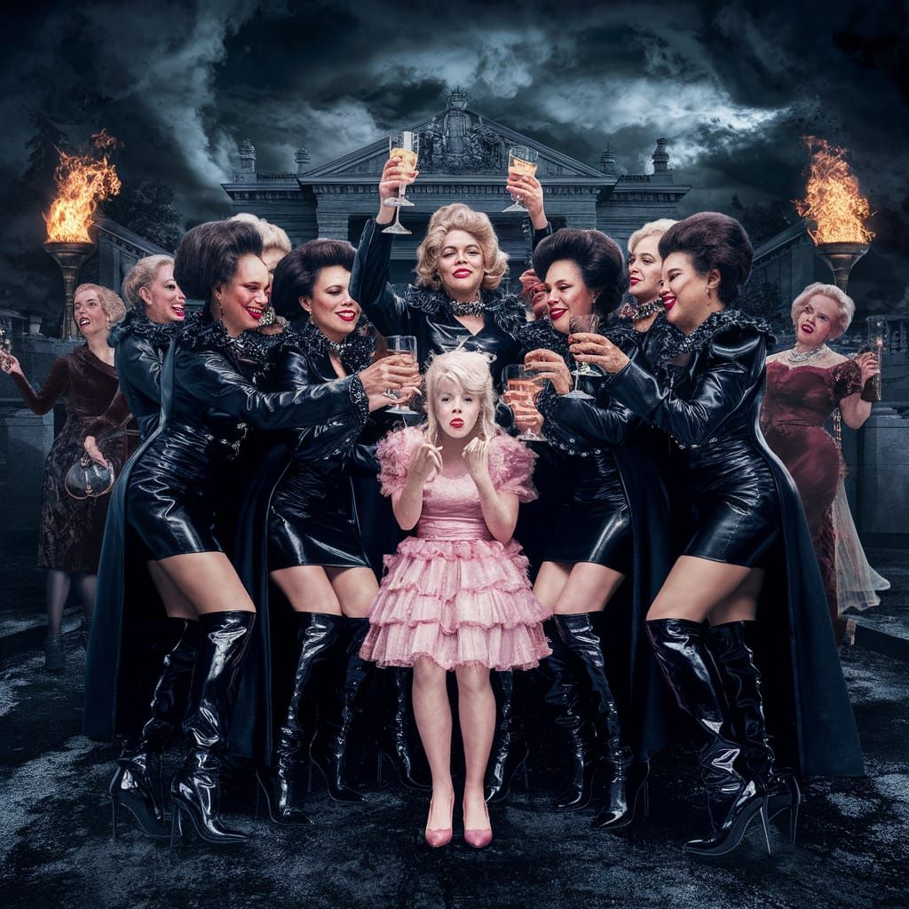 Sugar Mamas Toasting Sissy: Dramatic Digital Matte Painting