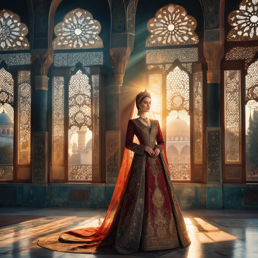 A realistic portrait of Hurrem Sultan