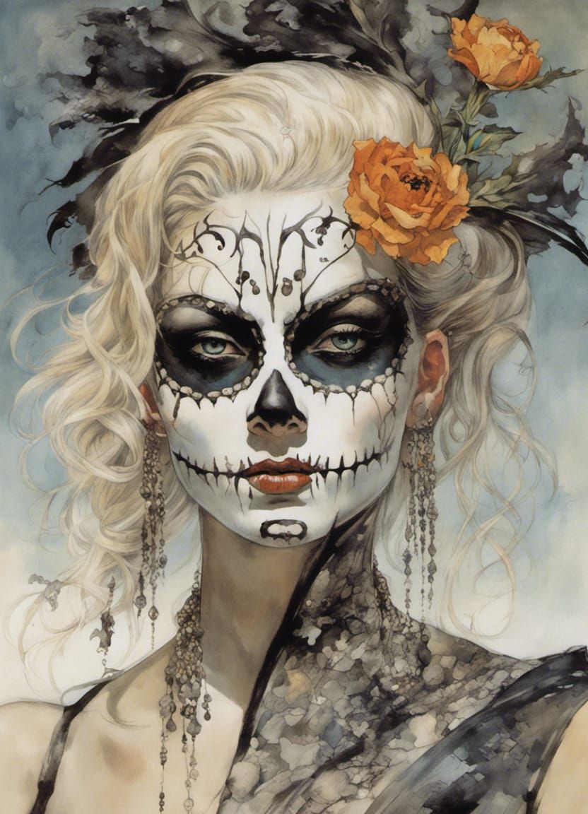 Calavera Face Painting