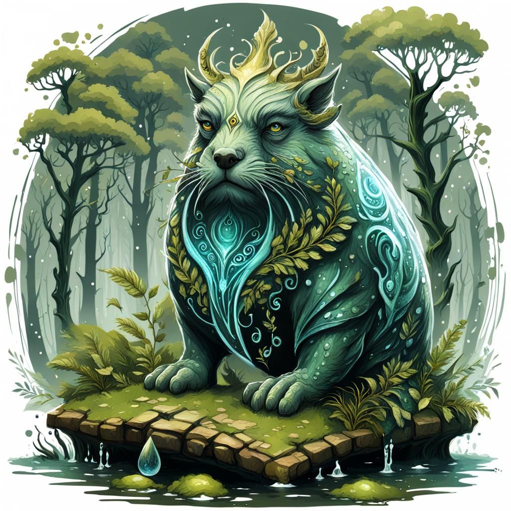 Biopunk Forest Creature in Renaissance Style