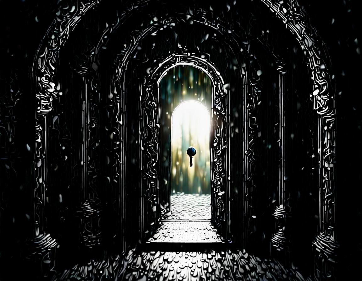 Sinister Eye Gazing Back: Cinematic Keyhole Composition