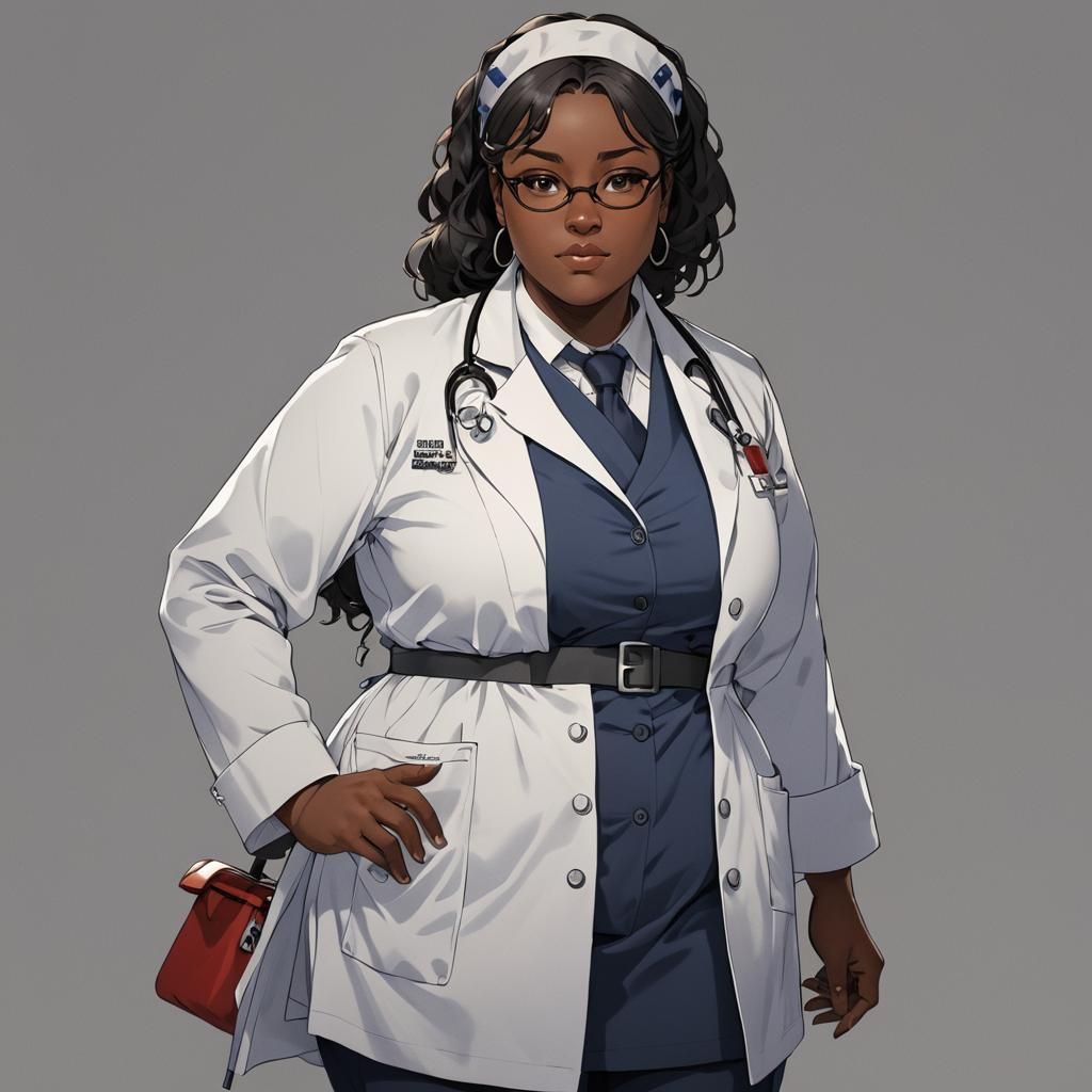 Anime Style: Beautiful Young Doctor Illustration