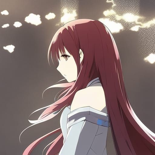 Sad Anime Character in Japanese Manga Style