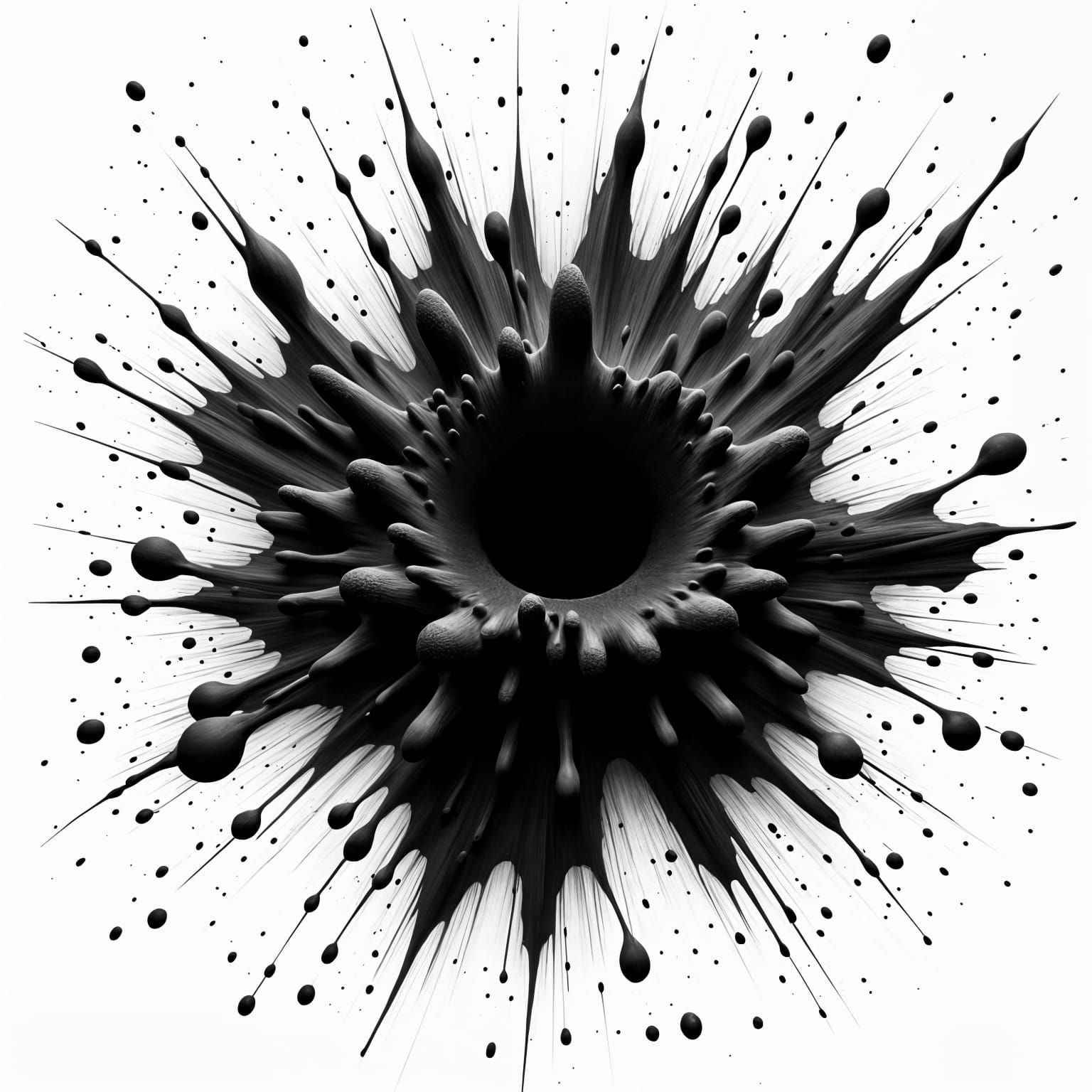 Vibrant Neo-Expressionist Ink Blot