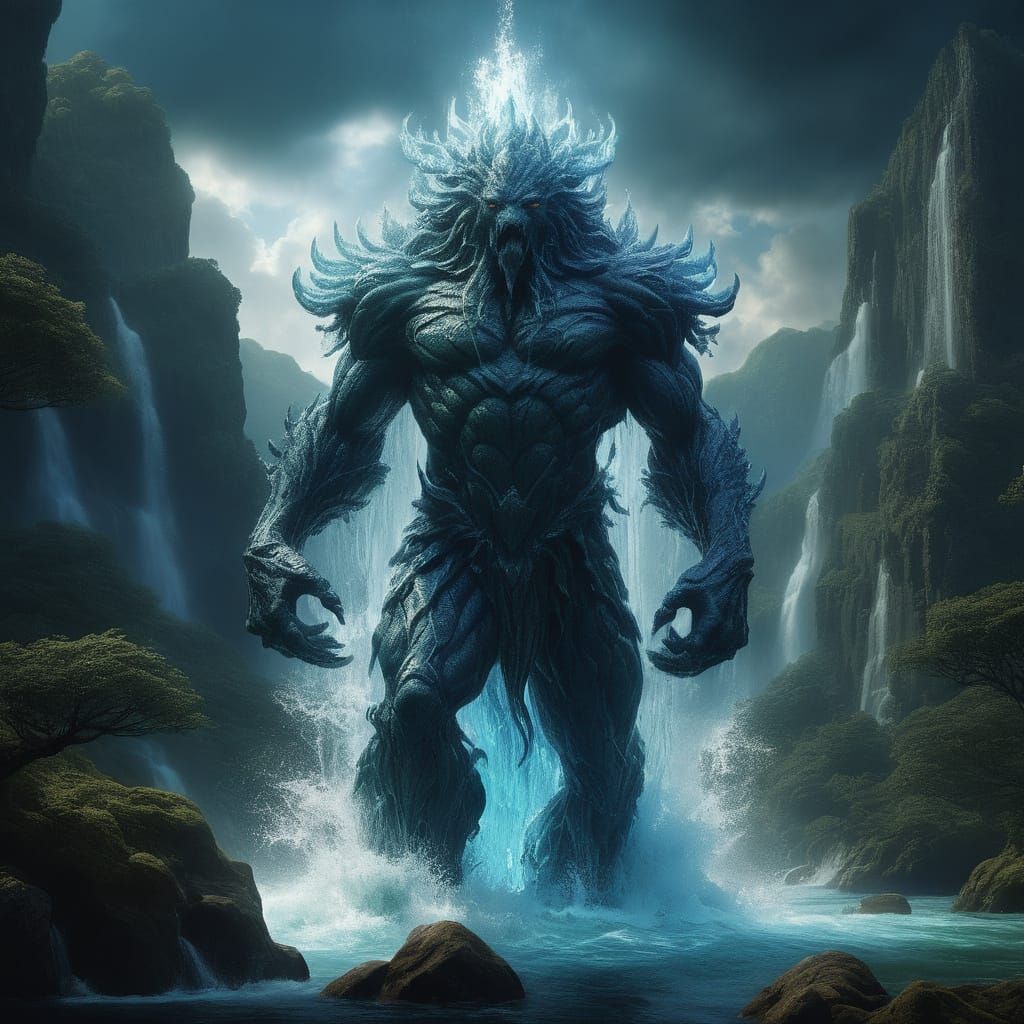 Majestic Water Elemental in Forgotten Realms Setting