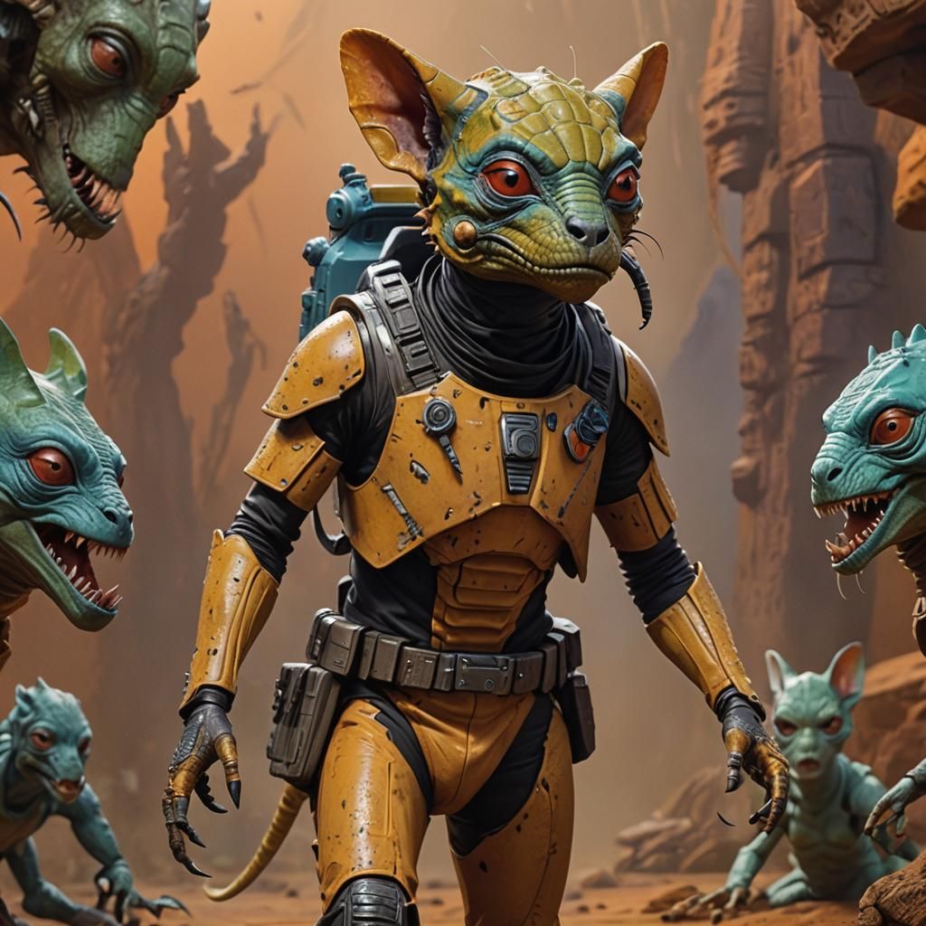 Hyperrealistic Hybrid Creature in Splash Art Style