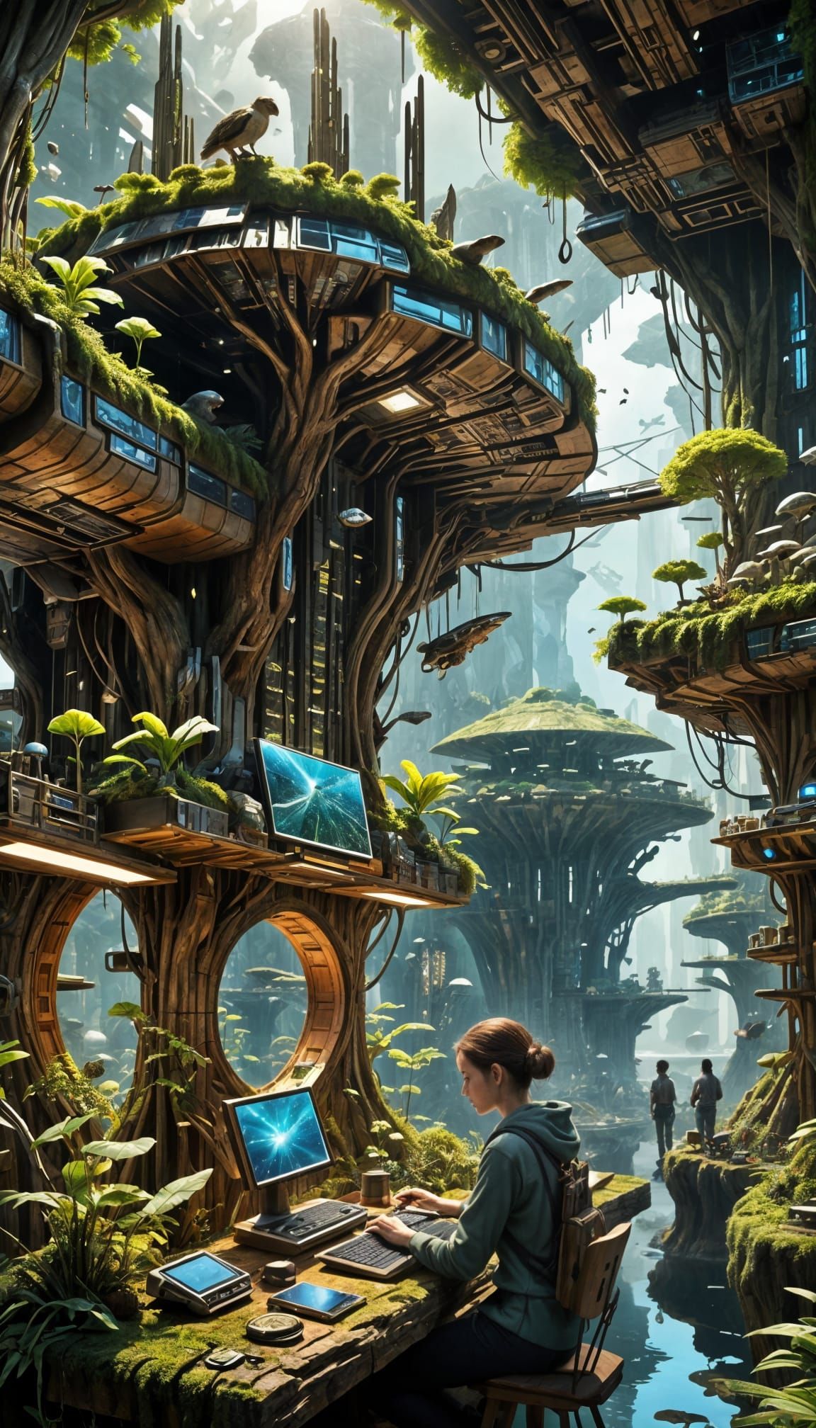 Blissful Utopian Metropolis Marries Nature and Technology