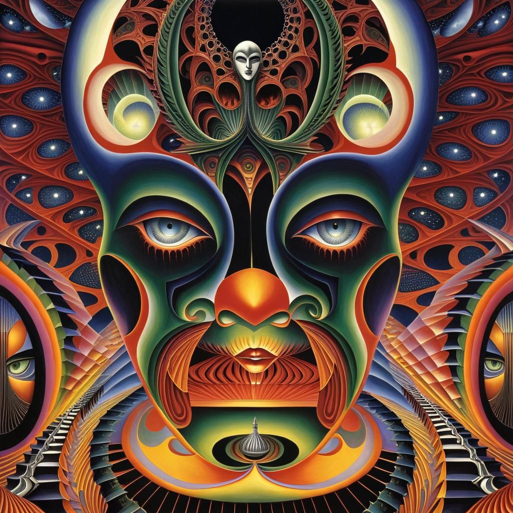 Surreal Clown at Midnight Horror Scene