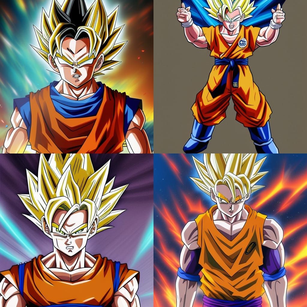 Son Gohan Super Saiyan in Anime Style