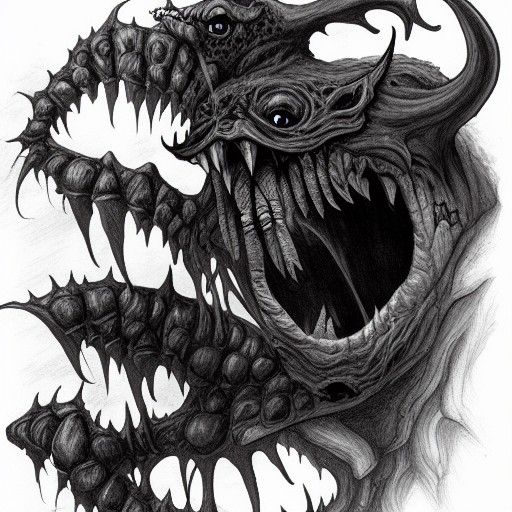 Goblin Punk Tooth Monster Dark Faerie Illustration