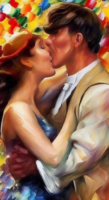 Dancing Lady in Pizzeria: Classical Portrait Style