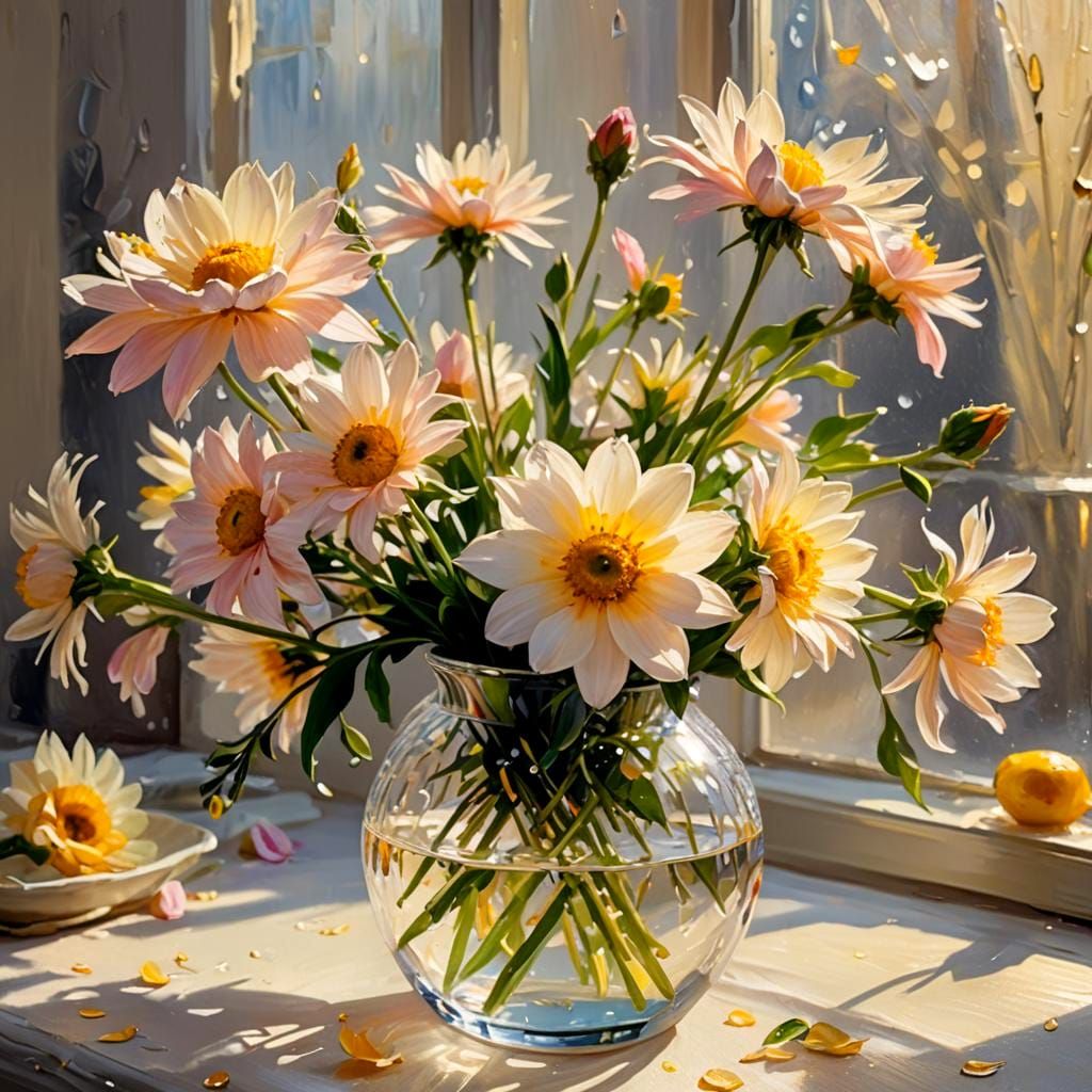 Fresh Flowers by the Window