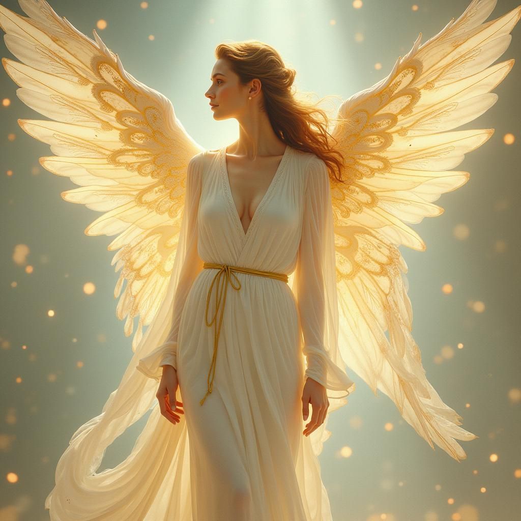 Ethereal Angel in Dreamlike Surrealism