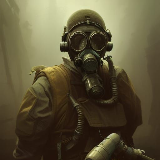 Stalker in Radiation Zone: Hyperdetailed Concept Art