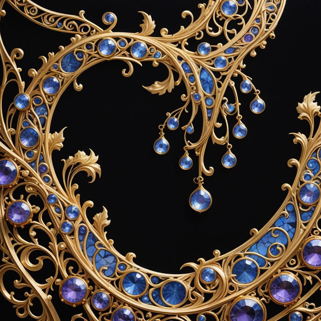 Ethereal Silmaril Necklace in Art Nouveau Style