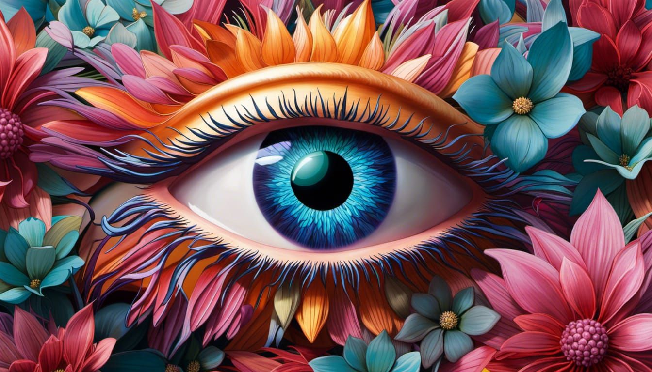 Colossal Eye in Surreal Desert Landscape