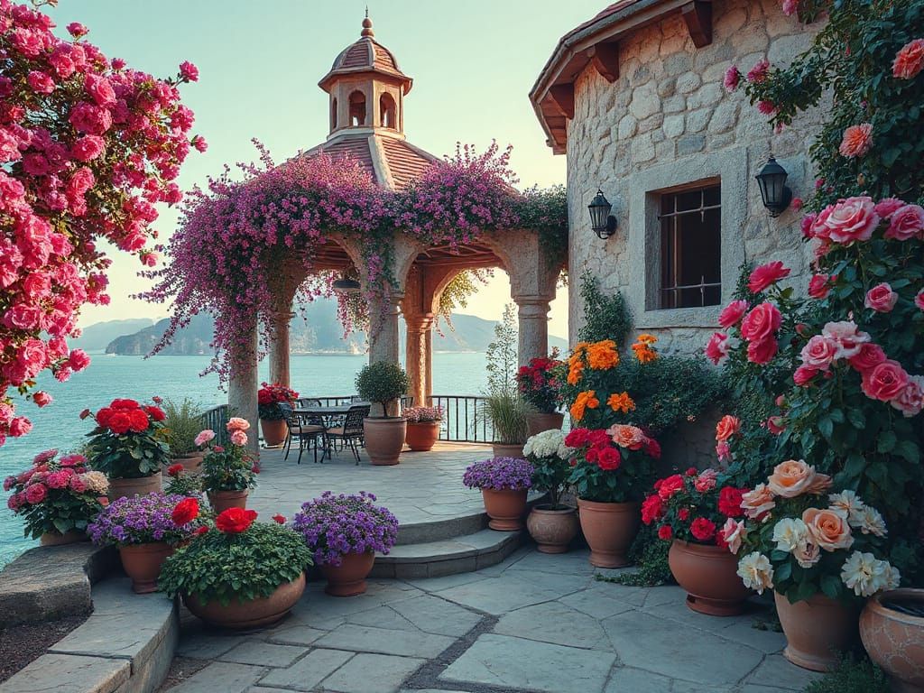 Maximalist Botanical Hideaway on Cliffside Island Retreat