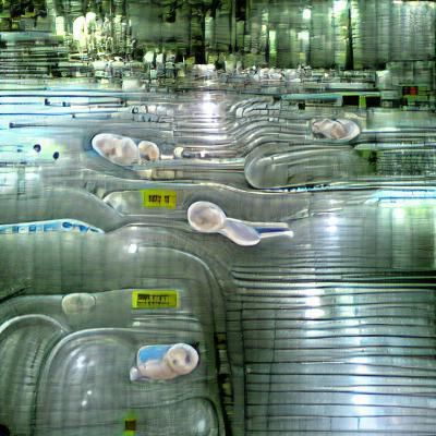 Rows of Infant Vats: A Glimpse into the Future